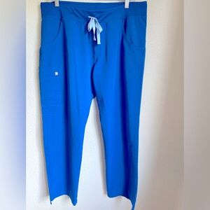 Size large figs scrub pants blue nurse doctor medícal comfort career work pocket